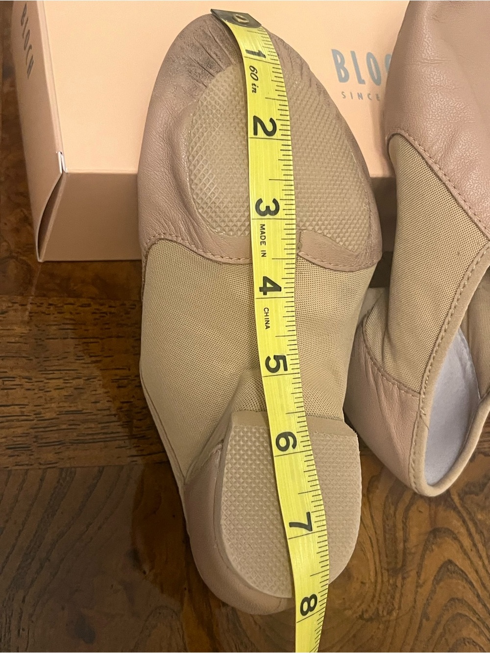 Bloch Beige / Tan Neo- Flex Slip on Leather Jazz Shoe - Picture 5 of 5
